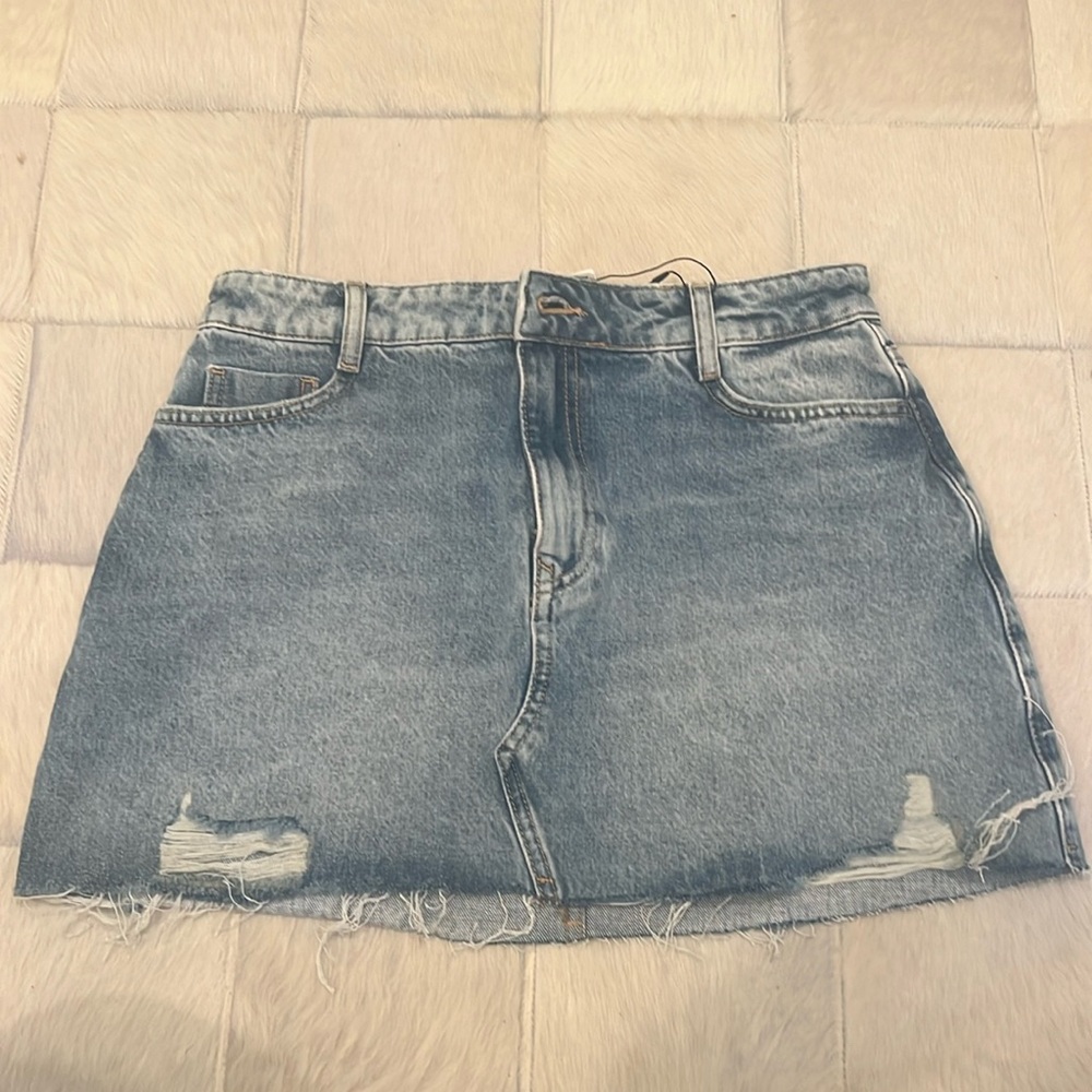 Zara denim mini skirt